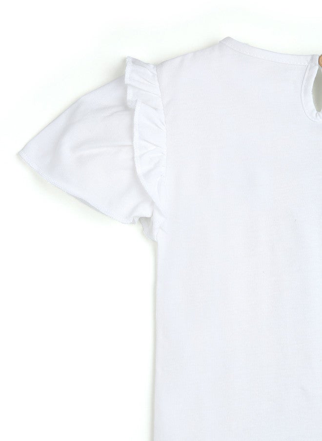Bontots Infant Girls Organic Cotton T-Shirt with Graphic Print - Image 5